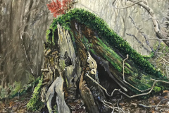 S.-Der-Schamane-mahnt-the-red-fern-ca.-45-x-55-cm-Öl-auf-Leinwand-2017