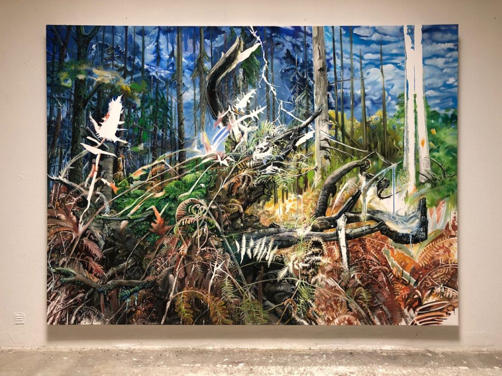 Saxana Nicole Schötschel / erste Präsentation Ihrer größeren Gemälde in der Galerie Cyprian Brenner / Schwäbisch Hall / 2019