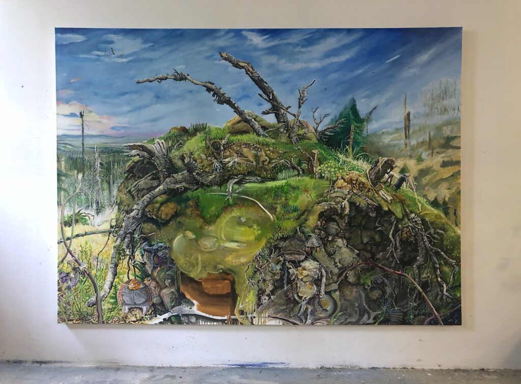 SATTES GRÜN  190 x 260 cm  Öl auf Leinwand  2026 